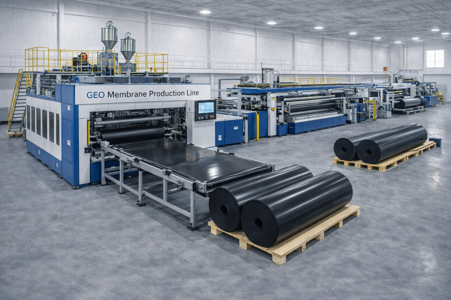 Geomembrane production plant